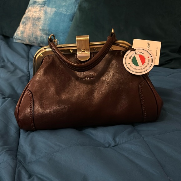 Gianni Conti, brown leather purse - Picture 1 of 4